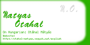 matyas otahal business card